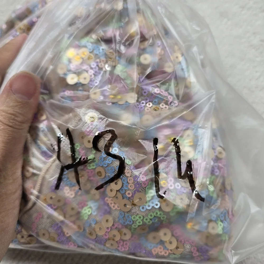 Peek Girls Sequin Dress Size M 8 Pastel Multicolor‎ Sparkly Party Holiday...